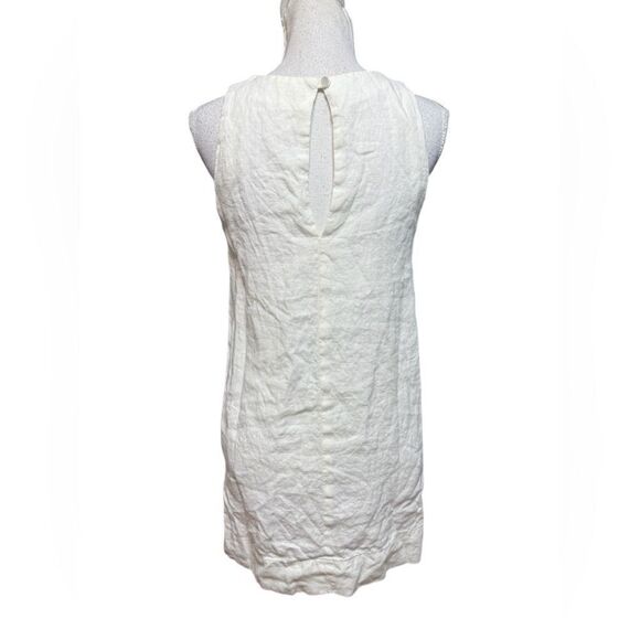 Emerson Fry India Collection Marcelle Keyhole Dress, Ivory Linen Size Small - Picture 4 of 7